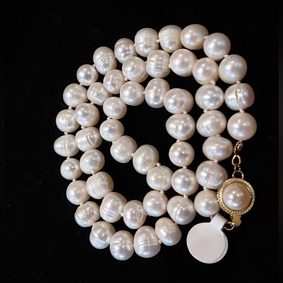 19" Semi-Baroque Circled Pearls 11mm - Picture 3 of 5
